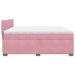 Pat box spring cu saltea, roz, 200x200 cm, catifea - WALTI WALTI
