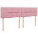 Pat box spring cu saltea, roz, 200x200 cm, catifea - WALTI WALTI