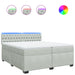 Pat box spring cu saltea, gri deschis, 200x200 cm, catifea - WALTI WALTI