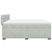 Pat box spring cu saltea, gri deschis, 200x200 cm, catifea - WALTI WALTI