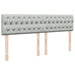 Pat box spring cu saltea, gri deschis, 200x200 cm, catifea - WALTI WALTI