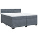 Pat box spring cu saltea, gri închis, 200x200 cm, catifea - WALTI WALTI