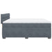 Pat box spring cu saltea, gri închis, 200x200 cm, catifea - WALTI WALTI