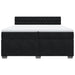 Pat box spring cu saltea, negru, 200x200 cm, catifea - WALTI WALTI