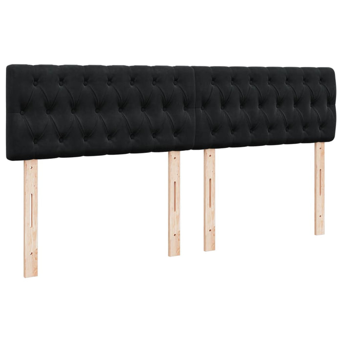 Pat box spring cu saltea, negru, 200x200 cm, catifea - WALTI WALTI
