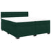 Pat box spring cu saltea, verde închis, 200x200 cm, catifea - WALTI WALTI