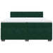 Pat box spring cu saltea, verde închis, 200x200 cm, catifea - WALTI WALTI