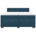 Pat box spring cu saltea, albastru, 200x200 cm, catifea - WALTI WALTI