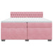 Pat box spring cu saltea, roz, 200x200 cm, catifea - WALTI WALTI