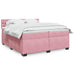 Pat box spring cu saltea, roz, 200x200 cm, catifea - WALTI WALTI