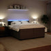 Pat box spring cu saltea, gri deschis, 200x200 cm, catifea - WALTI WALTI
