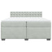 Pat box spring cu saltea, gri deschis, 200x200 cm, catifea - WALTI WALTI