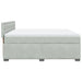 Pat box spring cu saltea, gri deschis, 200x200 cm, catifea - WALTI WALTI