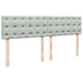 Pat box spring cu saltea, gri deschis, 200x200 cm, catifea - WALTI WALTI