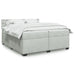 Pat box spring cu saltea, gri deschis, 200x200 cm, catifea - WALTI WALTI