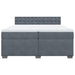 Pat box spring cu saltea, gri închis, 200x200 cm, catifea - WALTI WALTI