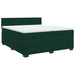 Pat box spring cu saltea, verde închis, 200x200 cm, catifea - WALTI WALTI