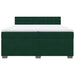 Pat box spring cu saltea, verde închis, 200x200 cm, catifea - WALTI WALTI