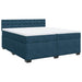 Pat box spring cu saltea, albastru, 200x200 cm, catifea - WALTI WALTI