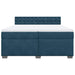 Pat box spring cu saltea, albastru, 200x200 cm, catifea - WALTI WALTI