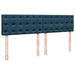 Pat box spring cu saltea, albastru, 200x200 cm, catifea - WALTI WALTI
