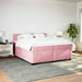 Pat box spring cu saltea, roz, 200x200 cm, catifea - WALTI WALTI