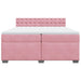 Pat box spring cu saltea, roz, 200x200 cm, catifea - WALTI WALTI