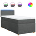Pat box spring cu saltea, gri închis, 80x200 cm, textil - WALTI WALTI