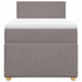Pat box spring cu saltea, gri taupe, 80x200 cm, textil - WALTI WALTI