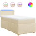 Pat box spring cu saltea, crem, 80x200 cm, textil - WALTI WALTI