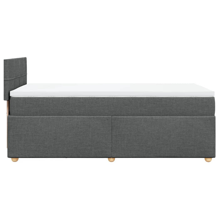 Pat box spring cu saltea, gri închis, 80x200 cm, textil - WALTI WALTI