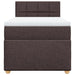 Pat box spring cu saltea, maro închis, 80x200 cm, textil - WALTI WALTI