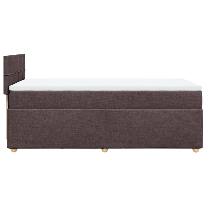 Pat box spring cu saltea, maro închis, 80x200 cm, textil - WALTI WALTI