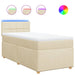 Pat box spring cu saltea, crem, 80x200 cm, textil - WALTI WALTI