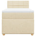 Pat box spring cu saltea, crem, 80x200 cm, textil - WALTI WALTI