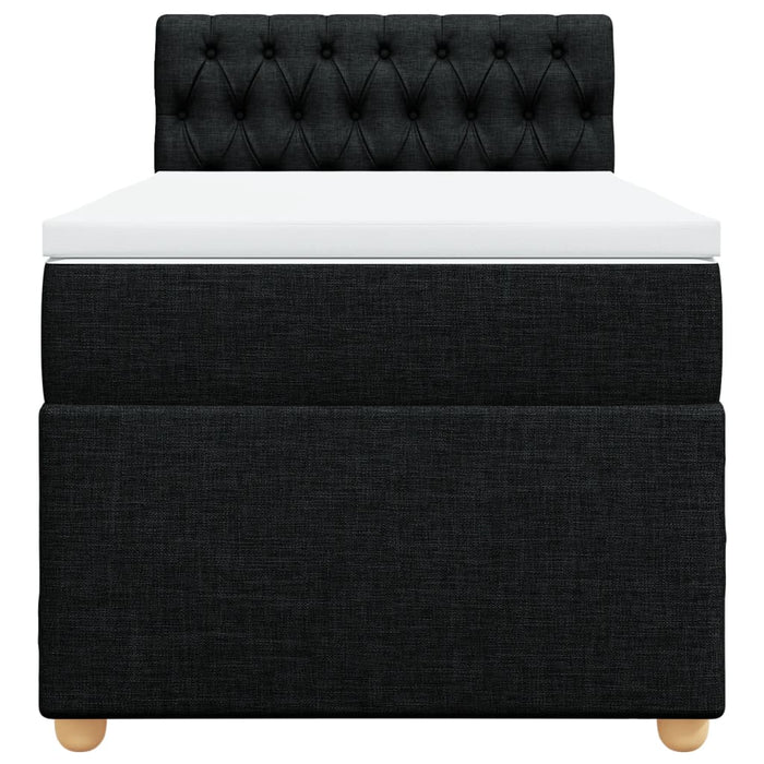 Pat box spring cu saltea, negru, 80x200 cm, textil - WALTI WALTI