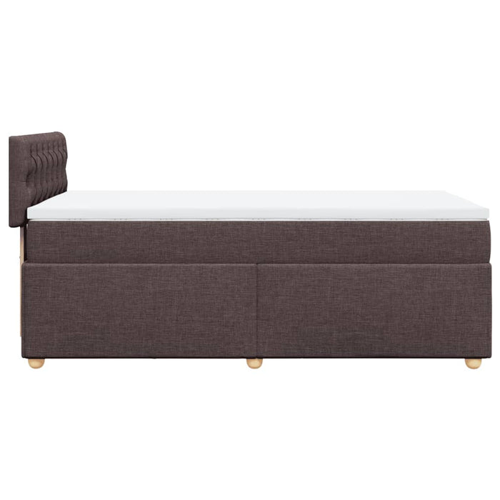 Pat box spring cu saltea, maro închis, 80x200 cm, textil - WALTI WALTI