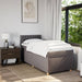 Pat box spring cu saltea, gri taupe, 80x200 cm, textil - WALTI WALTI