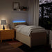 Pat box spring cu saltea, crem, 80x200 cm, textil - WALTI WALTI