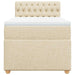 Pat box spring cu saltea, crem, 80x200 cm, textil - WALTI WALTI
