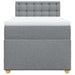 Pat continental cu saltea, gri deschis, 80x200 cm, textil - WALTI WALTI