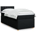 Pat box spring cu saltea, negru, 80x200 cm, textil - WALTI WALTI