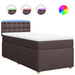 Pat box spring cu saltea, maro închis, 80x200 cm, textil - WALTI WALTI
