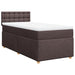 Pat box spring cu saltea, maro închis, 80x200 cm, textil - WALTI WALTI