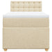 Pat box spring cu saltea, crem, 80x200 cm, textil - WALTI WALTI