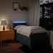 Pat box spring cu saltea, albastru, 80x200 cm, textil - WALTI WALTI