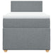 Pat box spring cu saltea, gri deschis, 90x190 cm, textil - WALTI WALTI