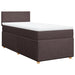 Pat box spring cu saltea, maro închis, 90x190 cm, textil - WALTI WALTI