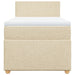 Pat box spring cu saltea, crem, 90x190 cm, textil - WALTI WALTI