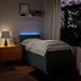 Pat box spring cu saltea, albastru, 90x190 cm, textil - WALTI WALTI